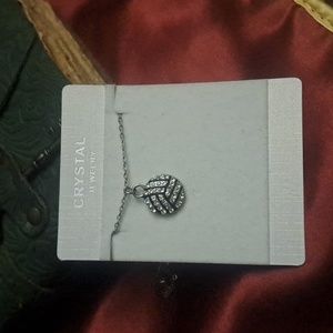 Metal and glass necklace